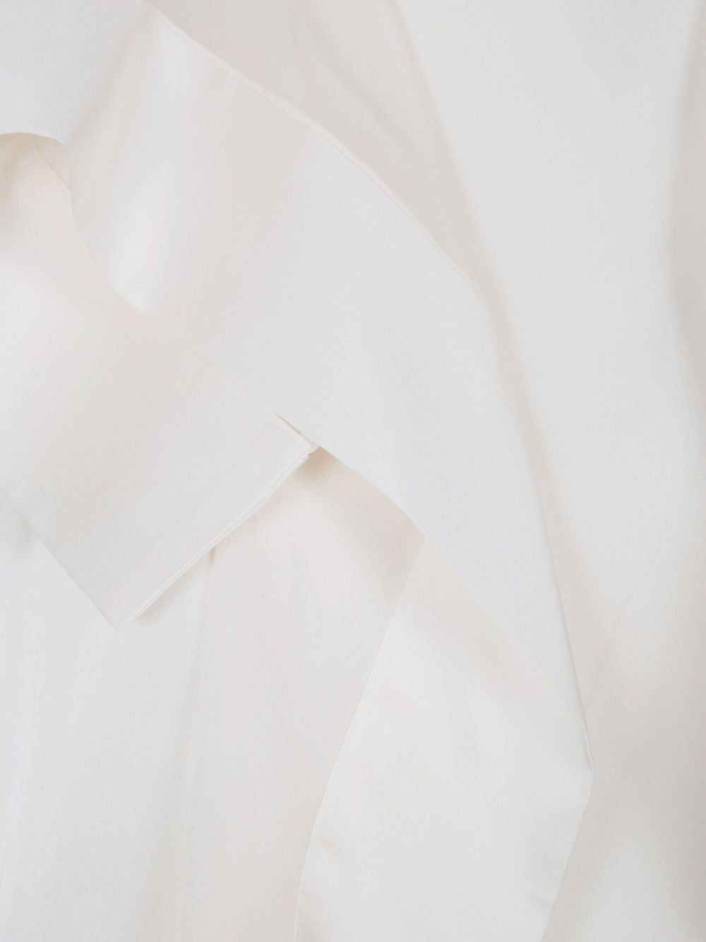 Satin x Chiffon Ruffled Blouse