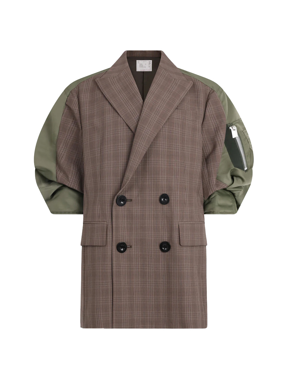 Wool Silk Suiting x Nylon Twill Jacket