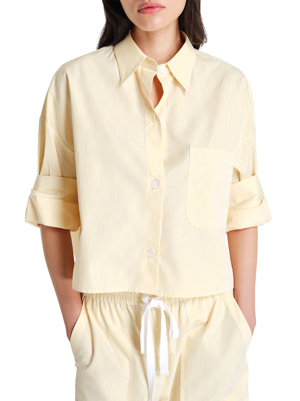 Next Ex Shirt in Cotton Banker Stripe