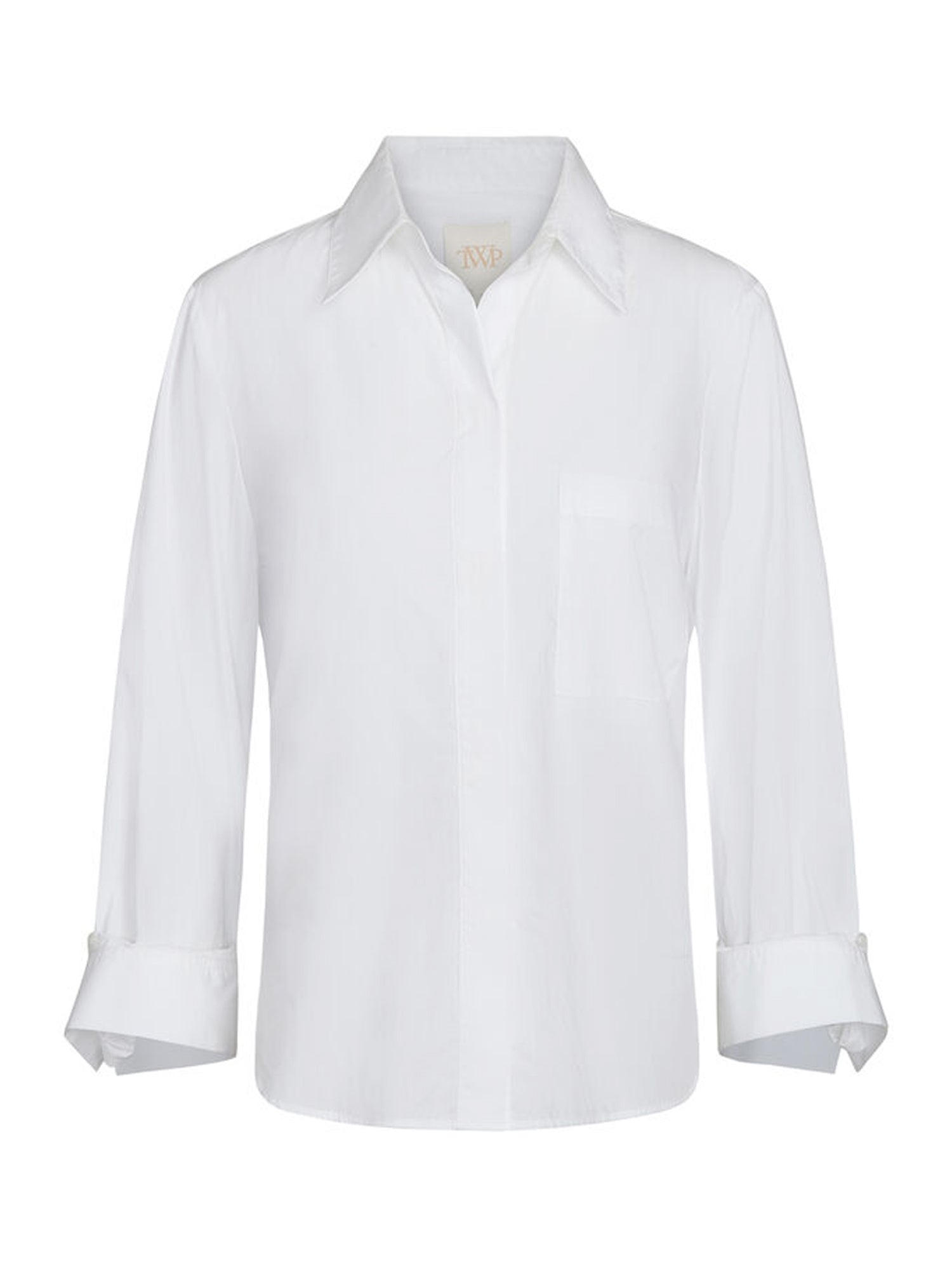 Button Me Up Top in Coated Viscose Linen