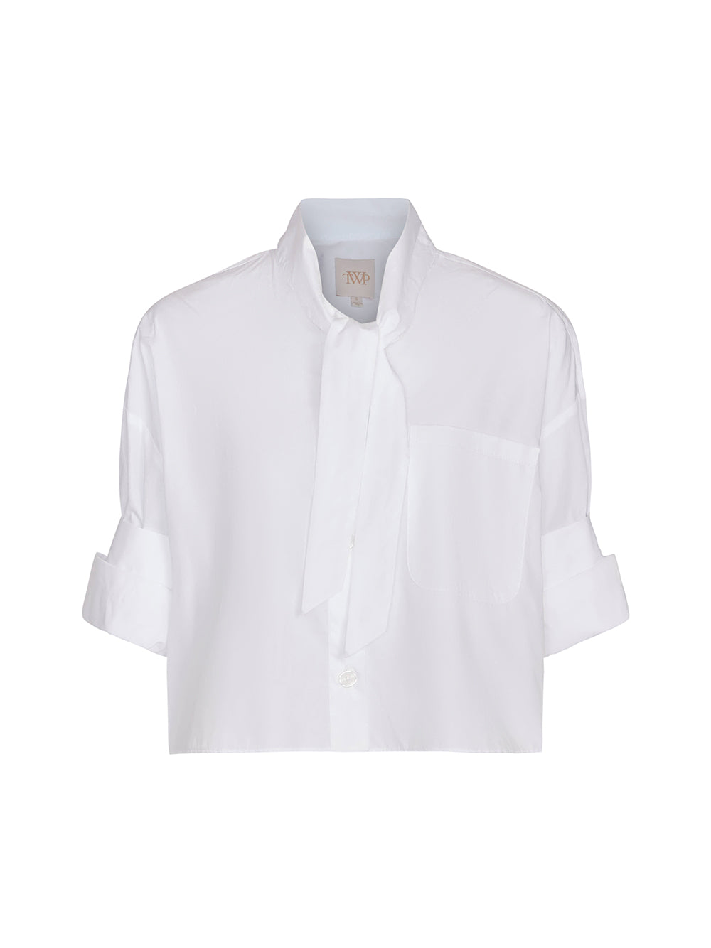 Next Ex Tie-Neck Shirt in Superfine Cotton