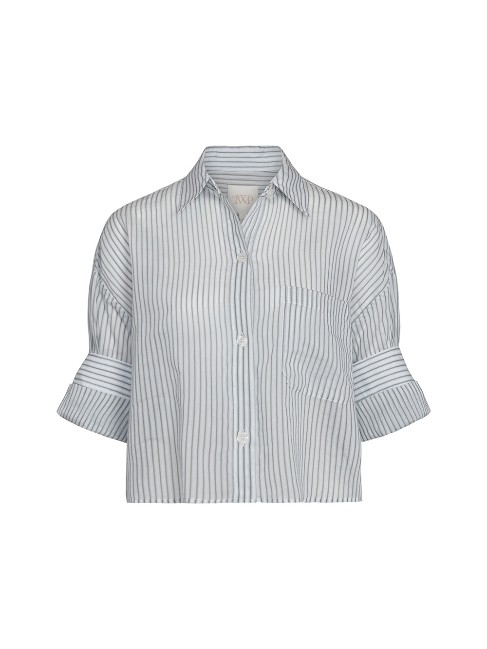 Next Ex Shirt in Striped Cotton Silk