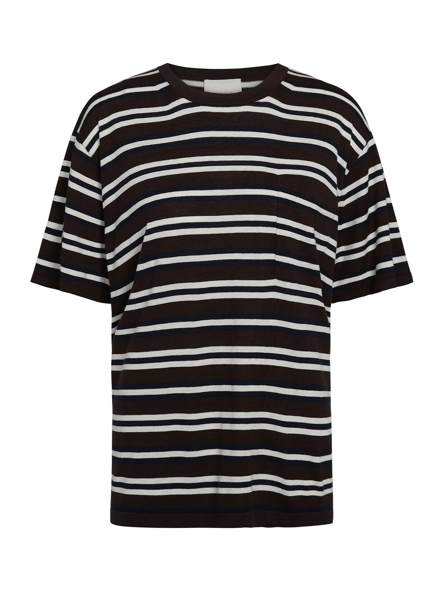 Striped Big Boy Tee in Cotton Silk