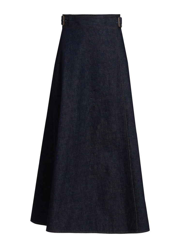 アムステルダム　　ロンスプ　レデース Adam Lippes | Caspian Denim Wrap Skirt – Kirna Zabête