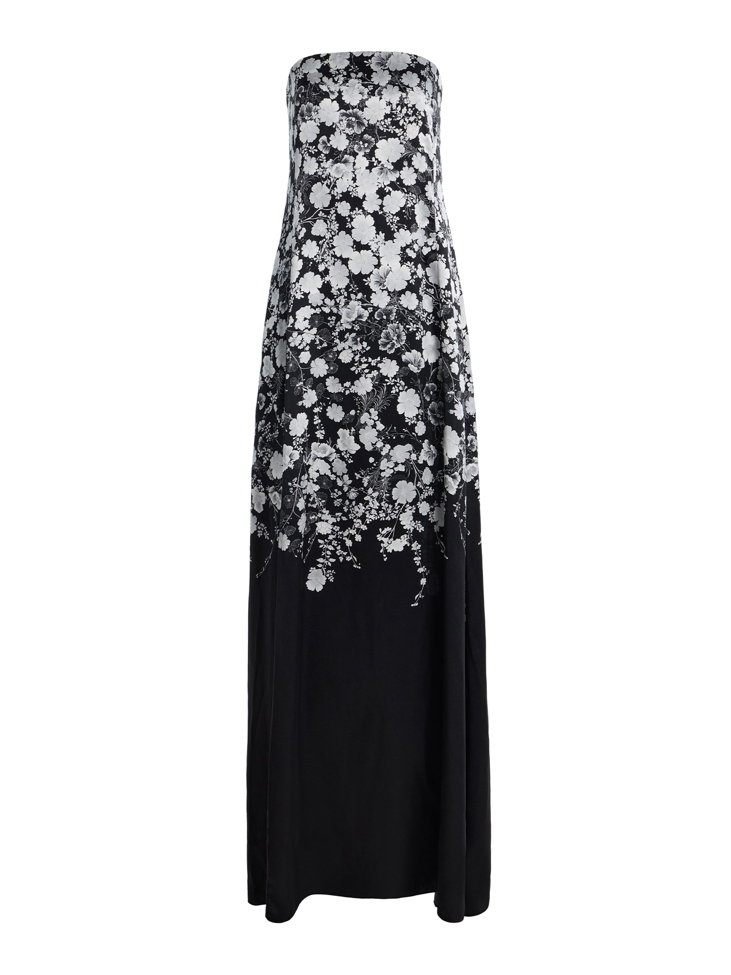 Marais Floral Silk Strapless Maxi Dress
