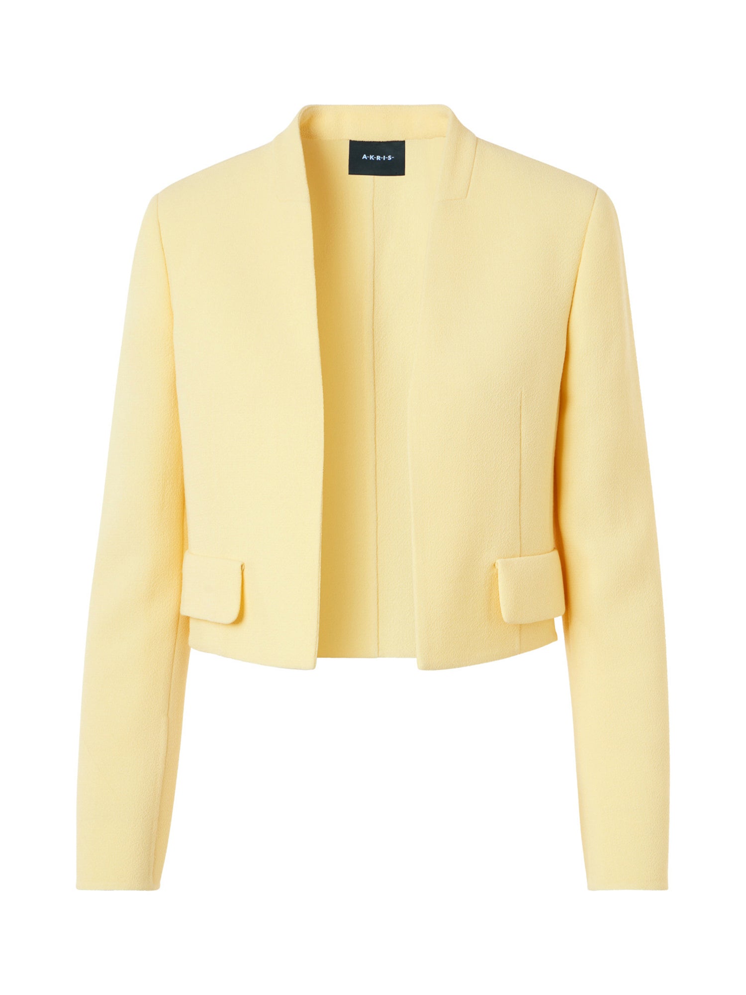 Helena Wool Crepe Open-Front Short Jacket