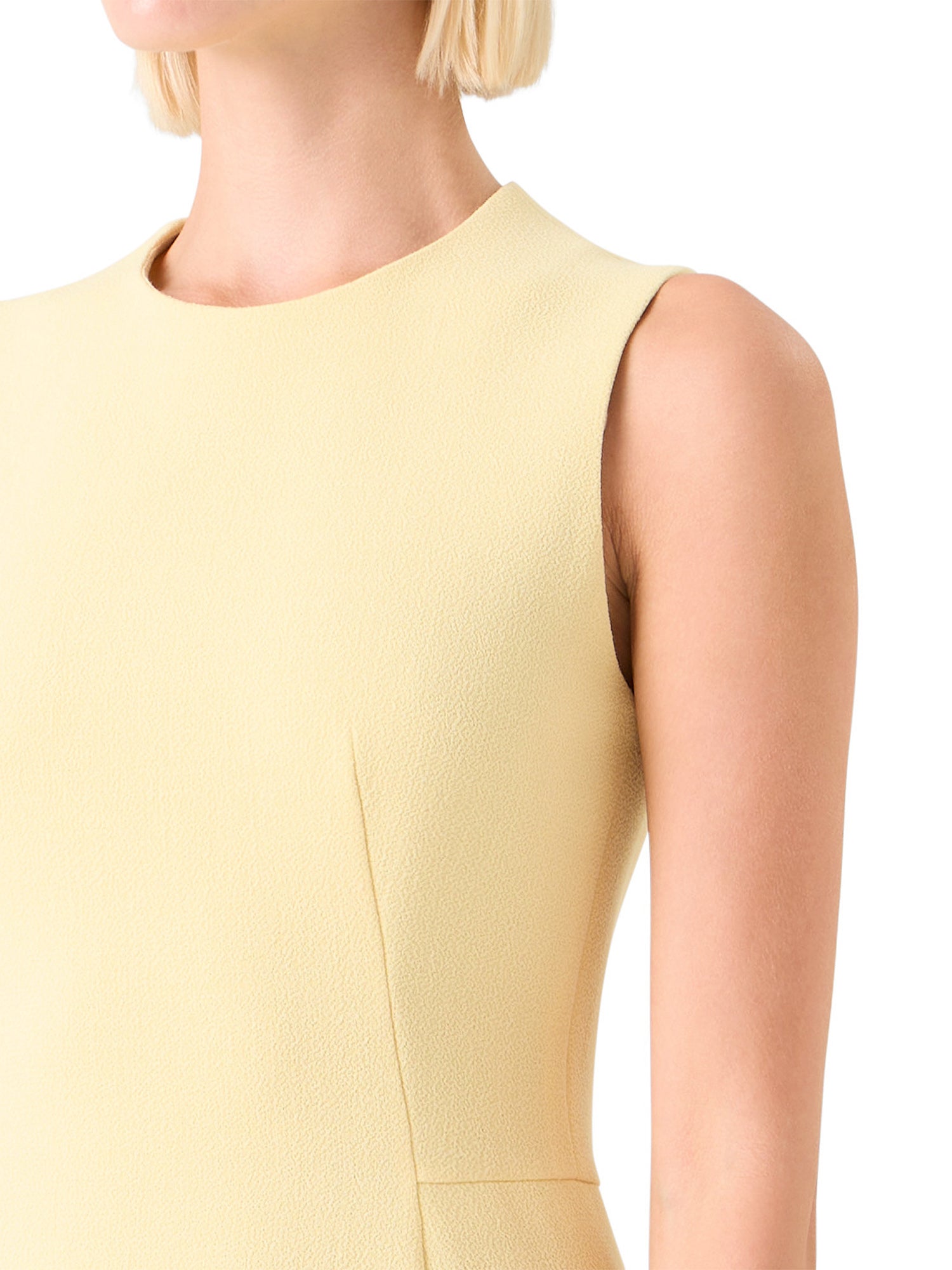 Asymmetric Wool Crêpe Double-Face Midi Dress