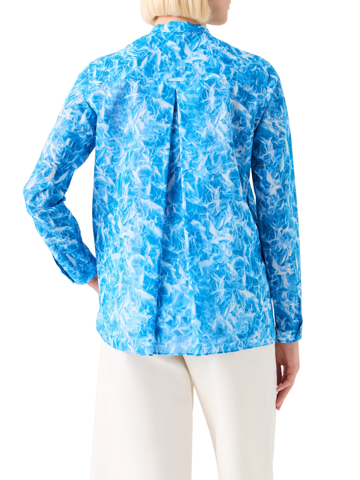 Whitecaps Printed Cotton Voile Tunic Blouse