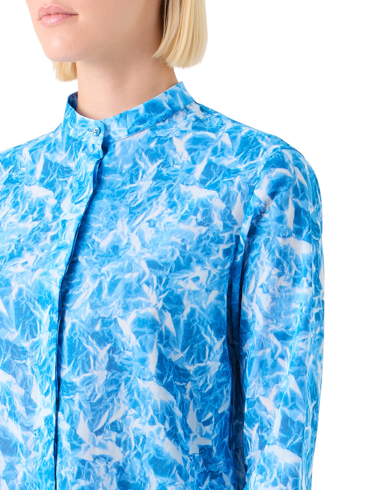 Whitecaps Printed Cotton Voile Tunic Blouse