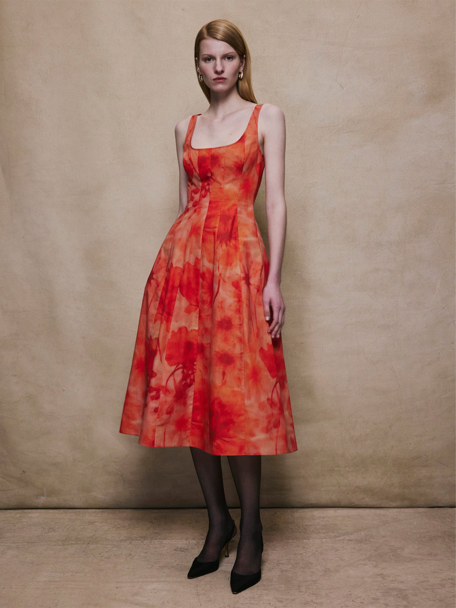 Seamed Cotton Corset Dress
