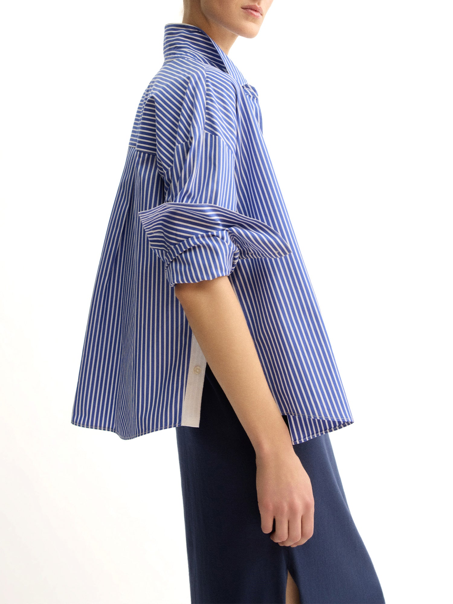 Watts Striped Side Button Shirt