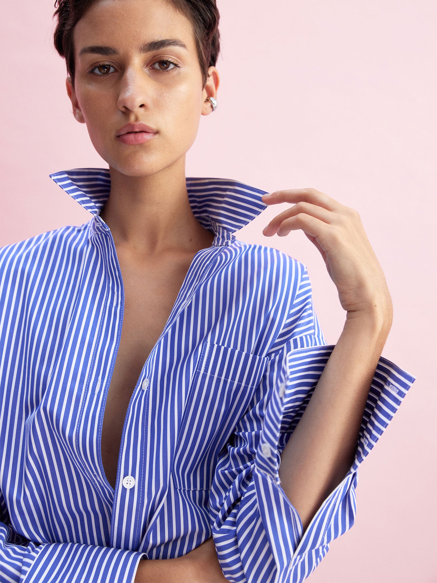 Watts Striped Side Button Shirt