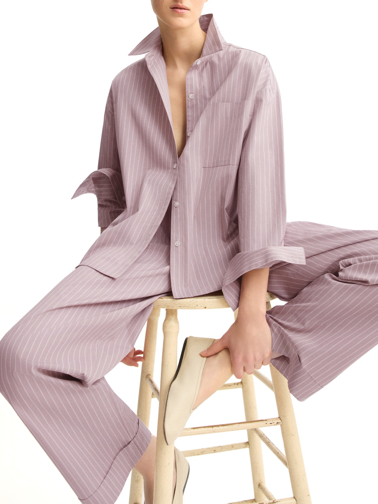 Watts Striped Side Button Shirt