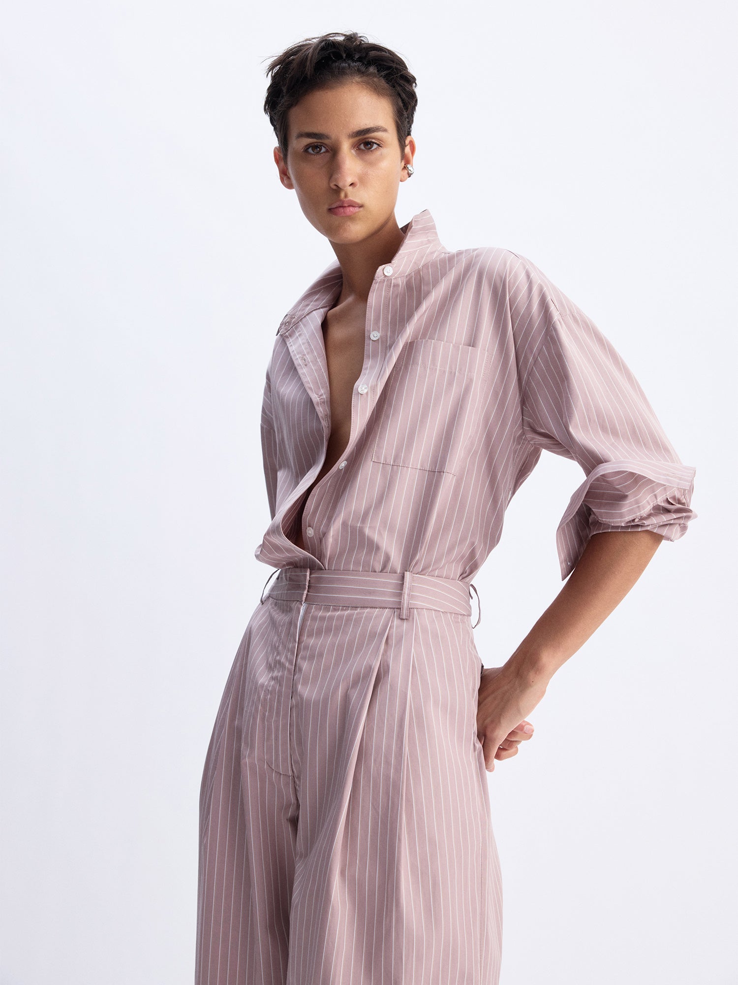 Watts Striped Side Button Shirt