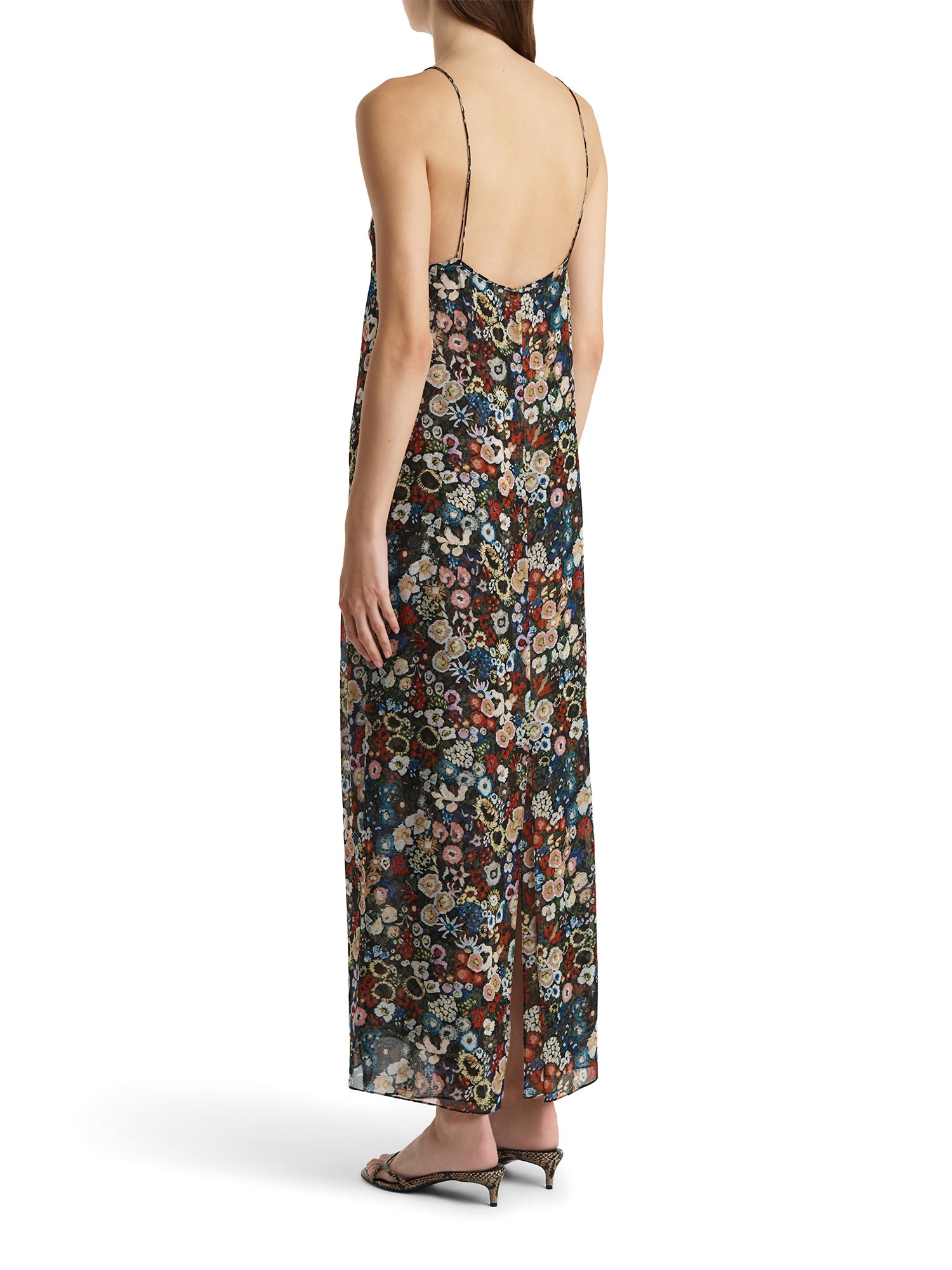 Taja Floral Silk Chiffon Midi Dress