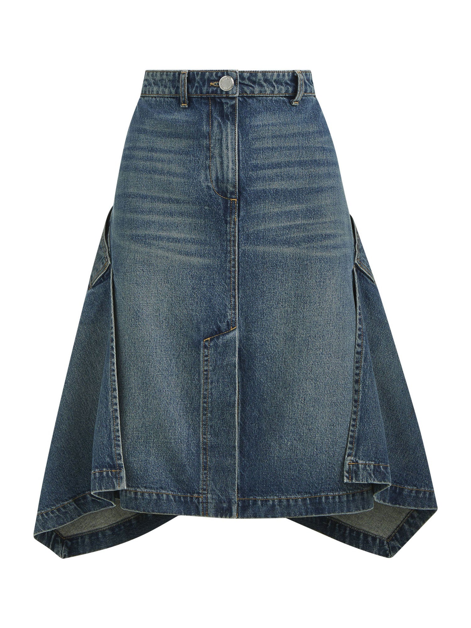 Brandon Maxwell | Frankie Cascade-Hem Denim Skirt – Kirna Zabête