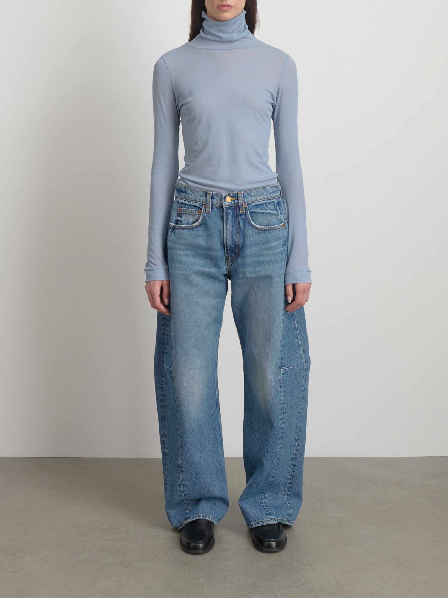 Relaxed Cuffed Lasso Jeans