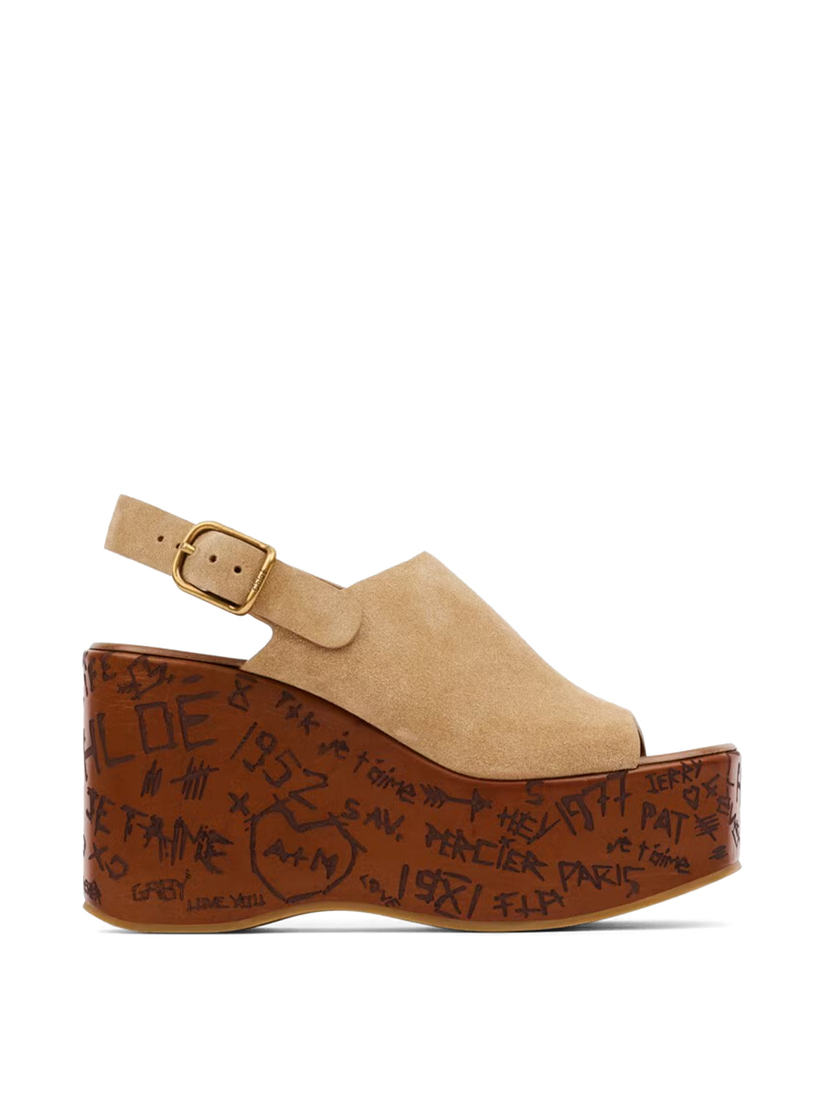 Suede Maxime Platform Wedge Sandals