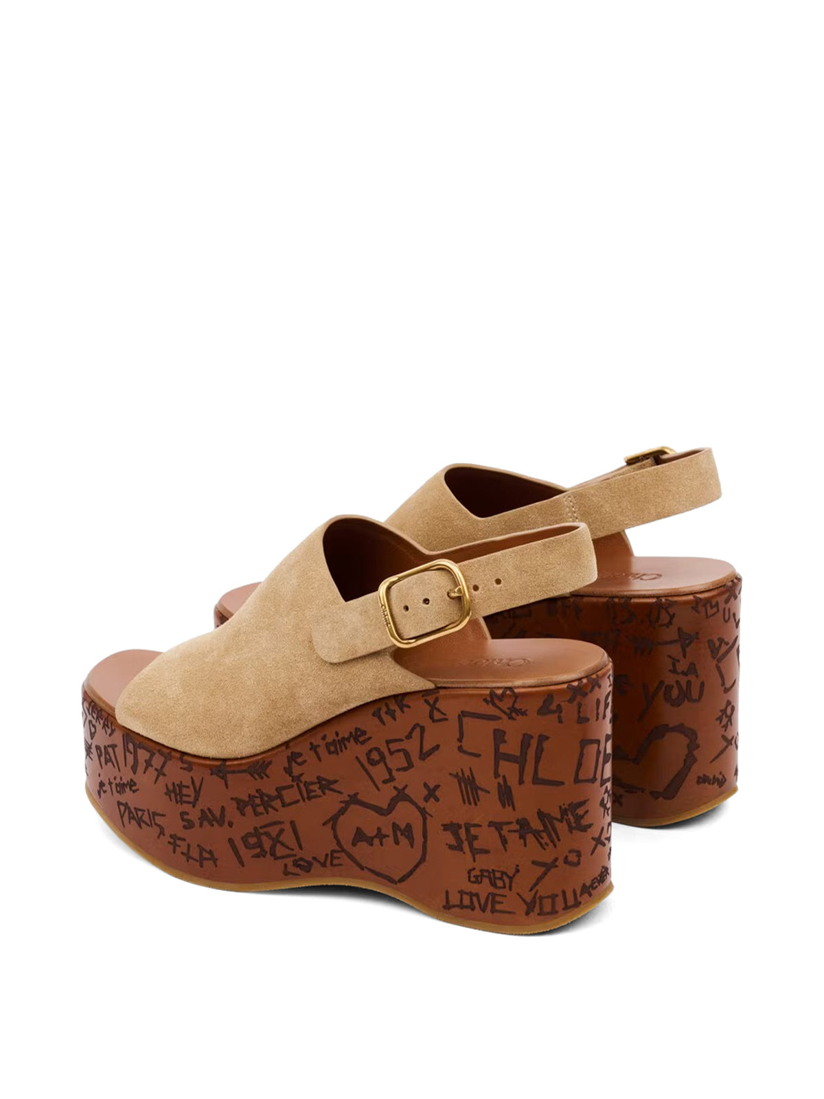 Suede Maxime Platform Wedge Sandals