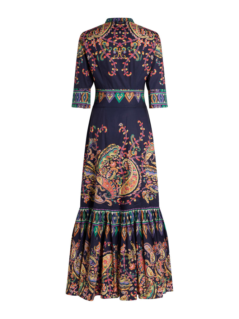 Etro Midi Shirt Dress Cotton Floral Paisley Print