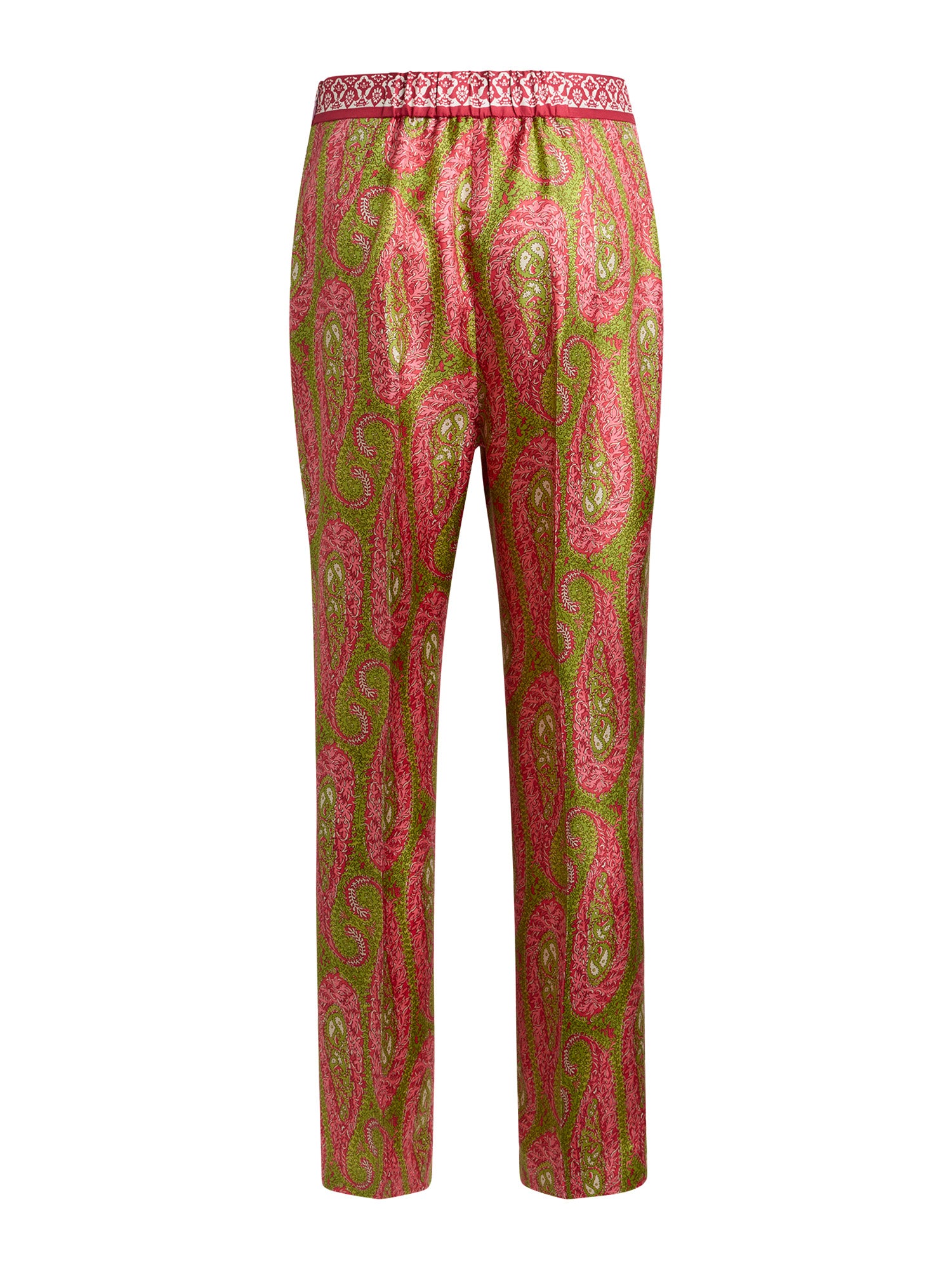 Paisley Satin Bootcut Trousers
