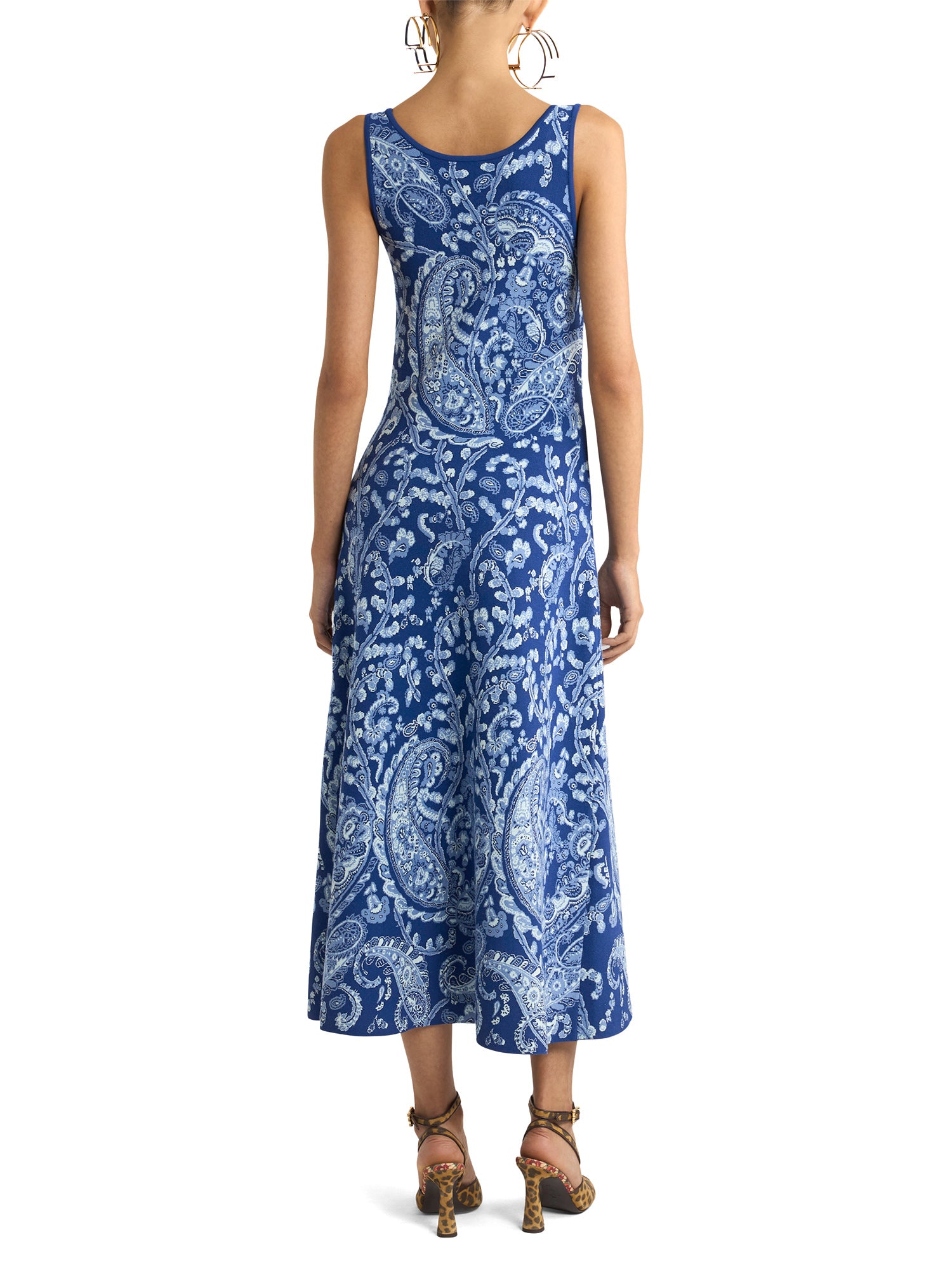 Paisley Jacquard Midi Dress
