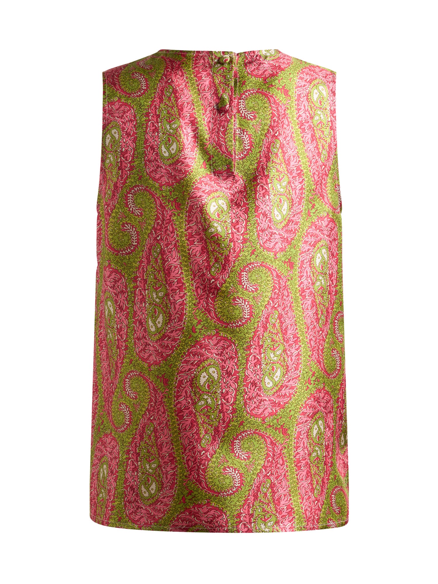 Paisley Satin Sleeveless Top
