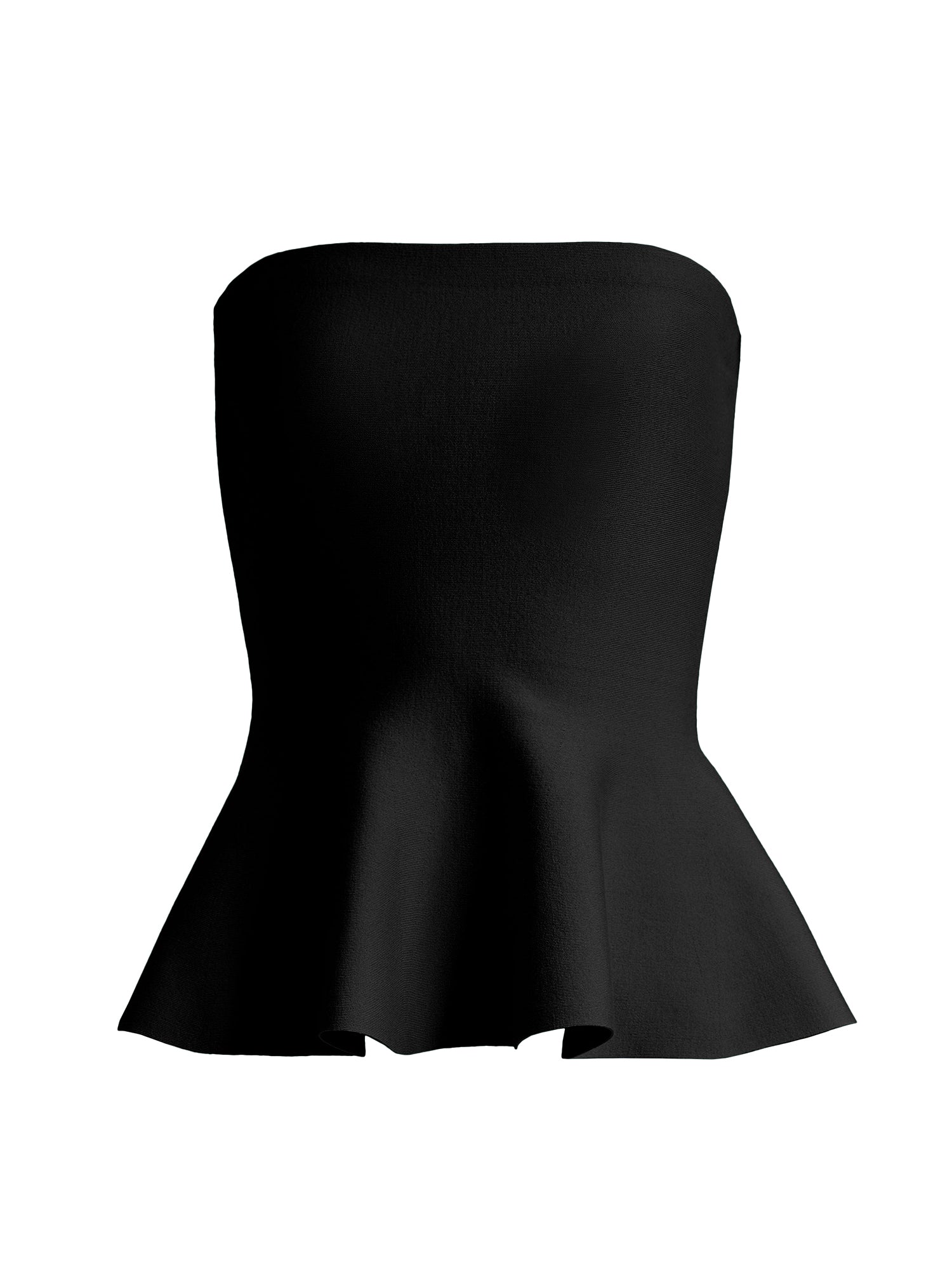 Eric Strapless Peplum Top