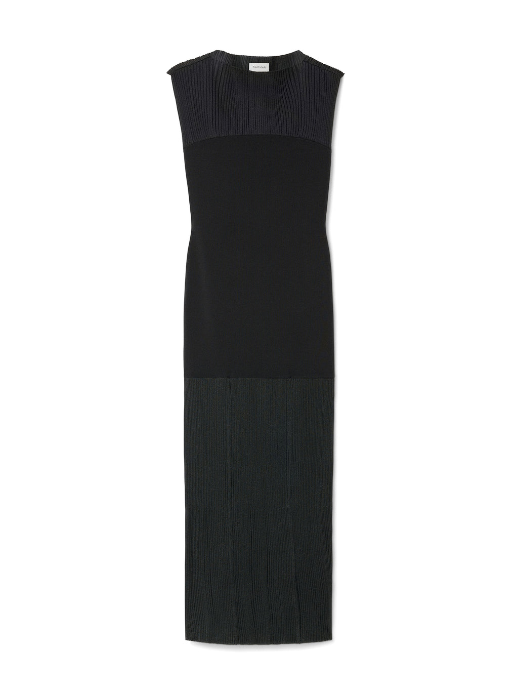 House of Dagmar | Contrast Knit Midi Dress Black / M House of Dagmar | Contrast Knit Midi Dress Black / M