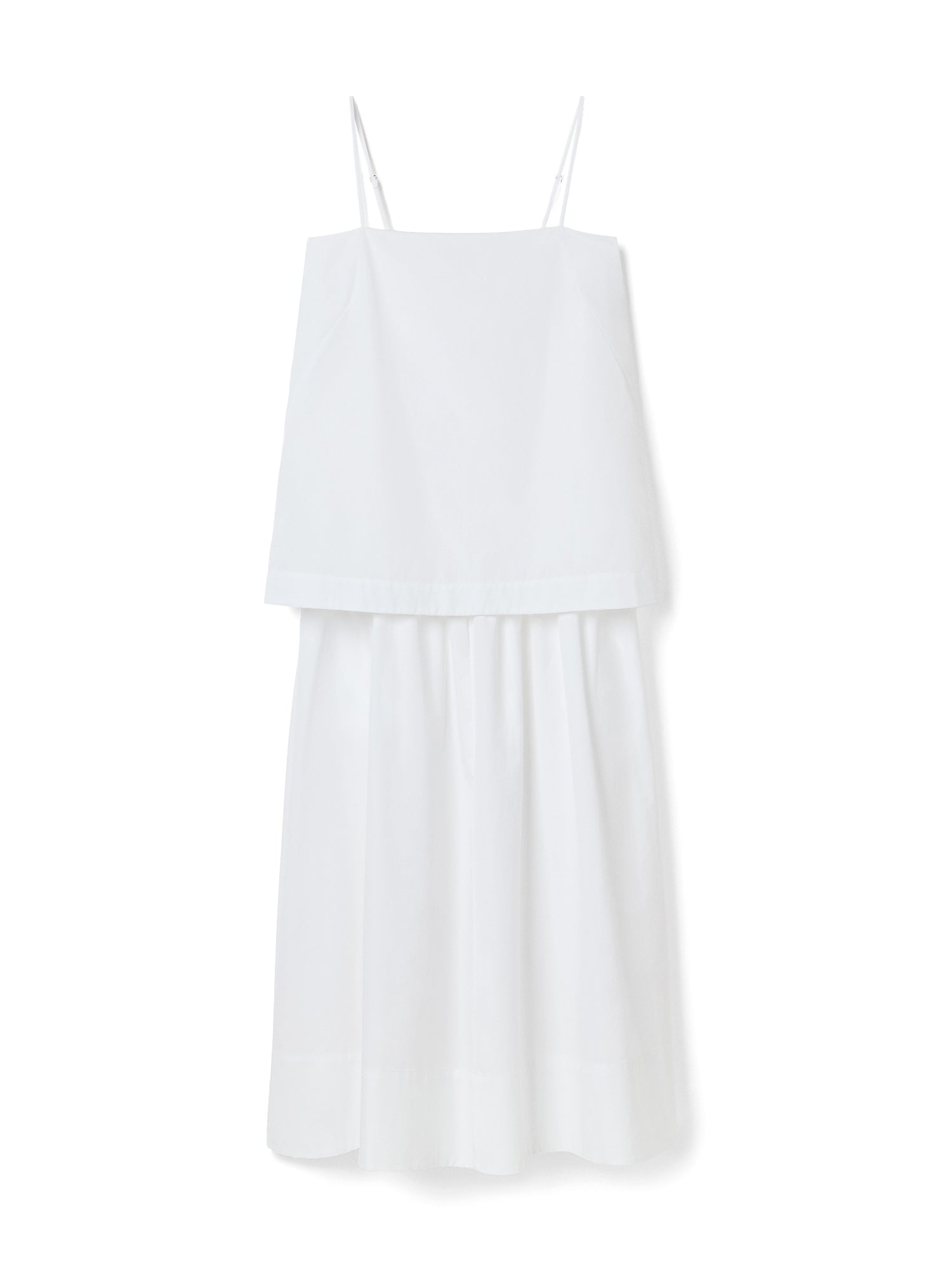 Layered Cotton Midi Dress