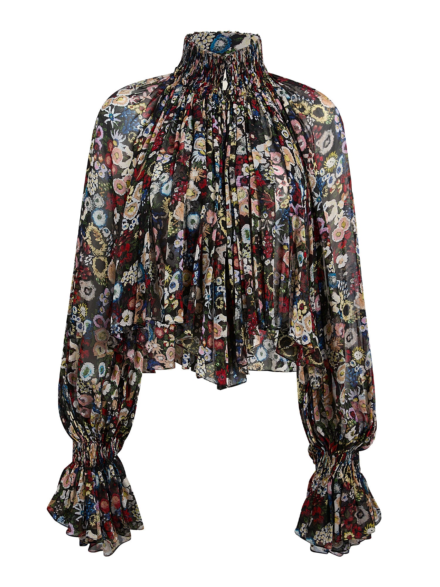 Durer Floral Silk Chiffon Top