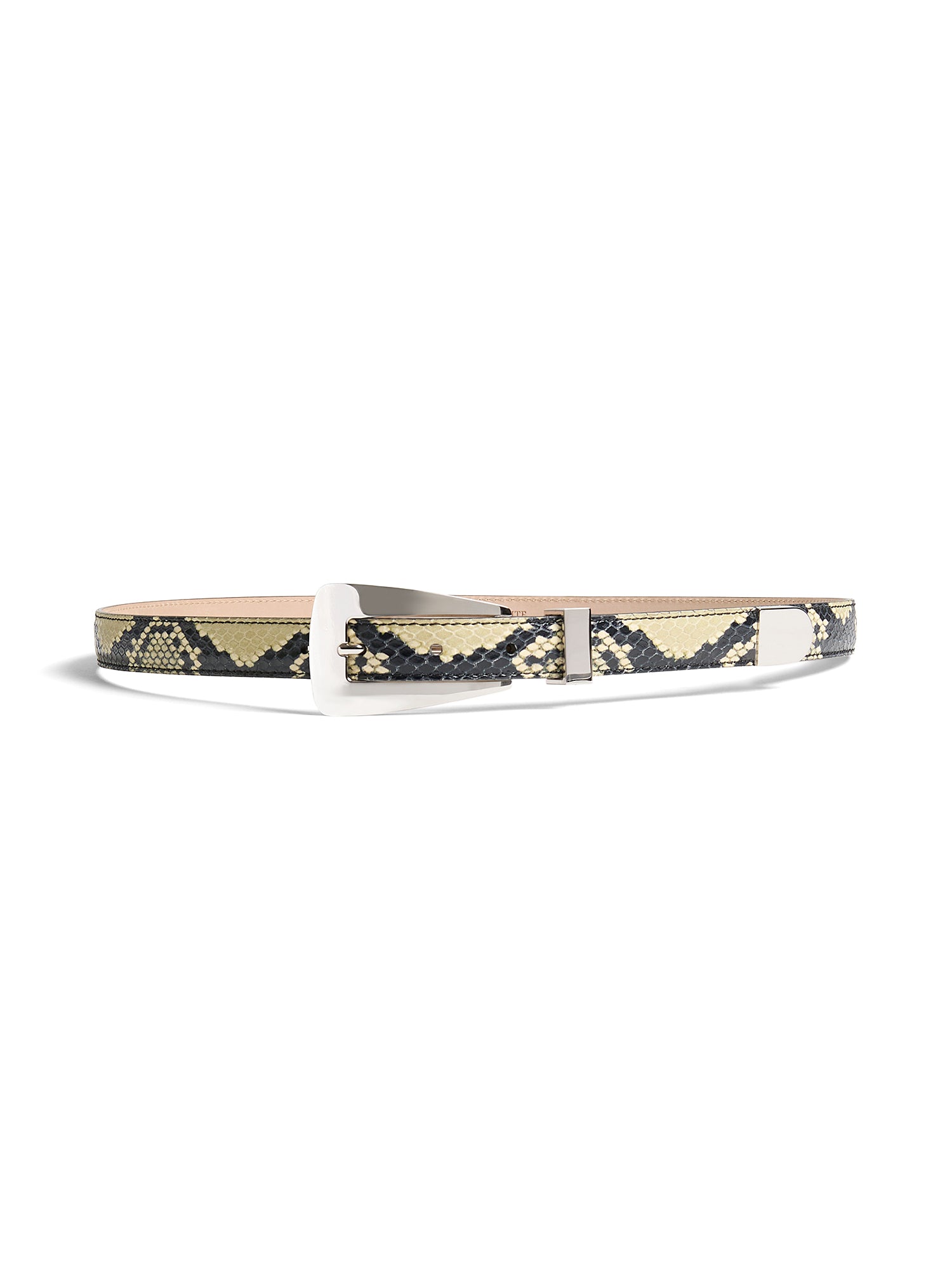 Small Python-Embossed Lucca Belt