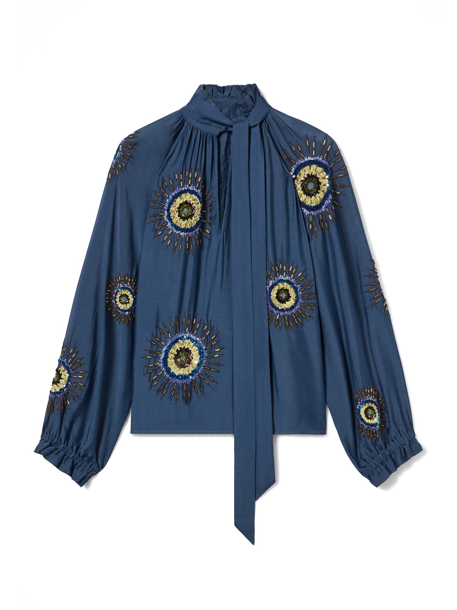 Embroidered Cotton Voile Cerere Blouse