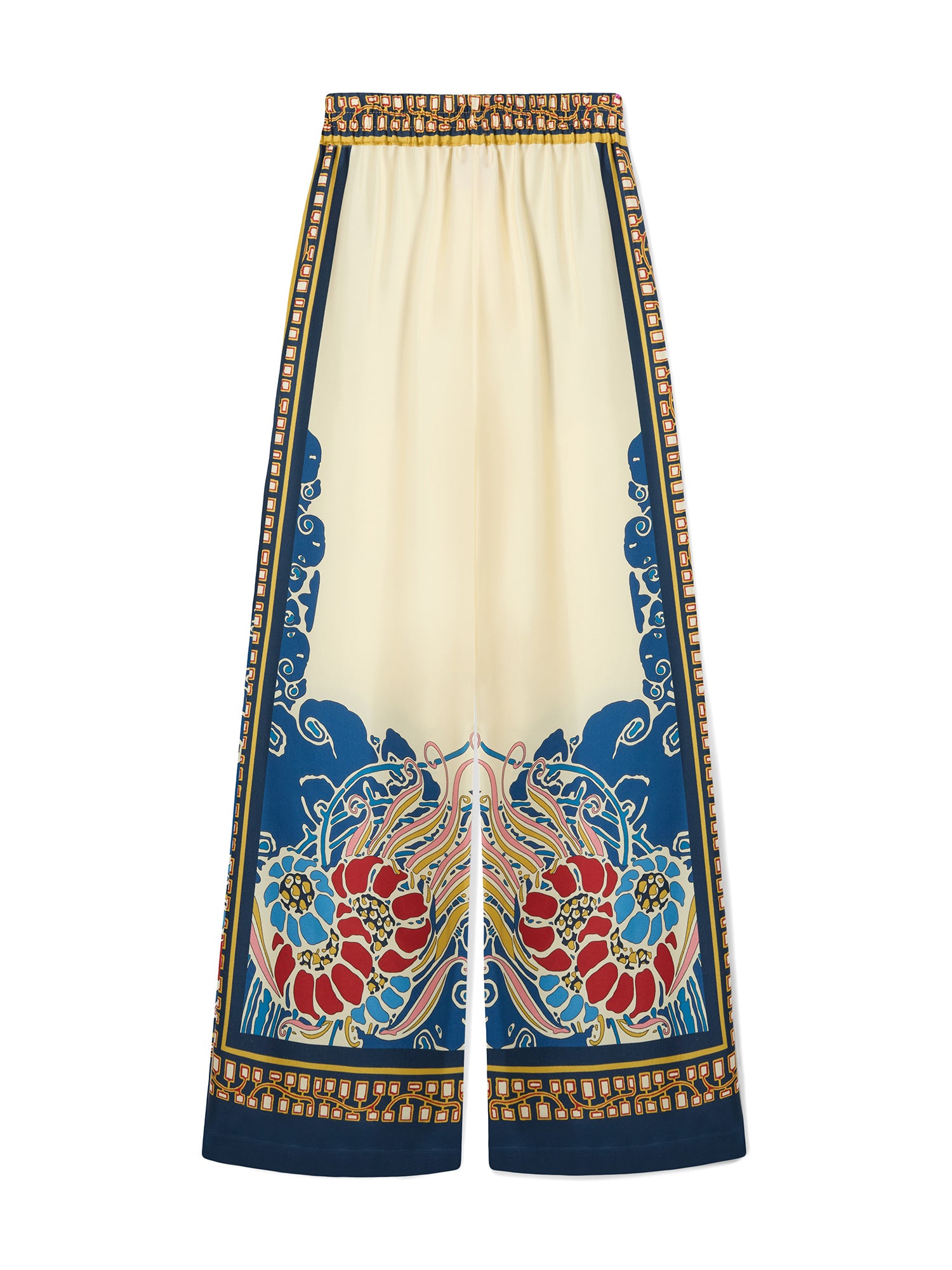 Silk Twill Palazzo Pants