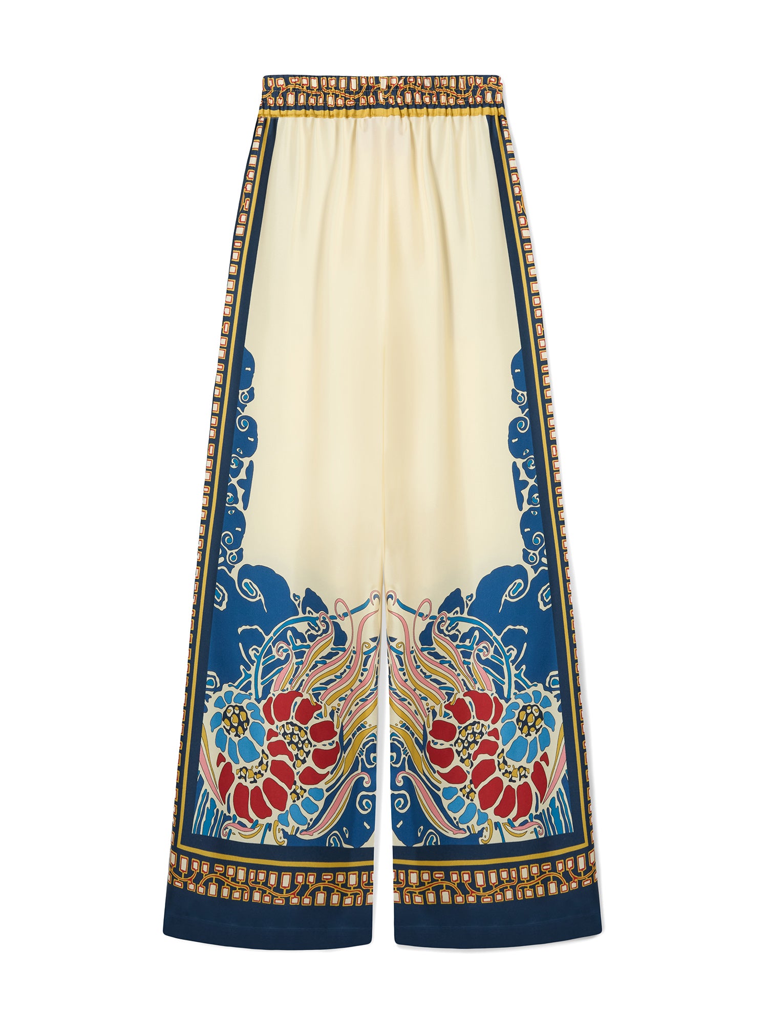 Silk Twill Palazzo Pants