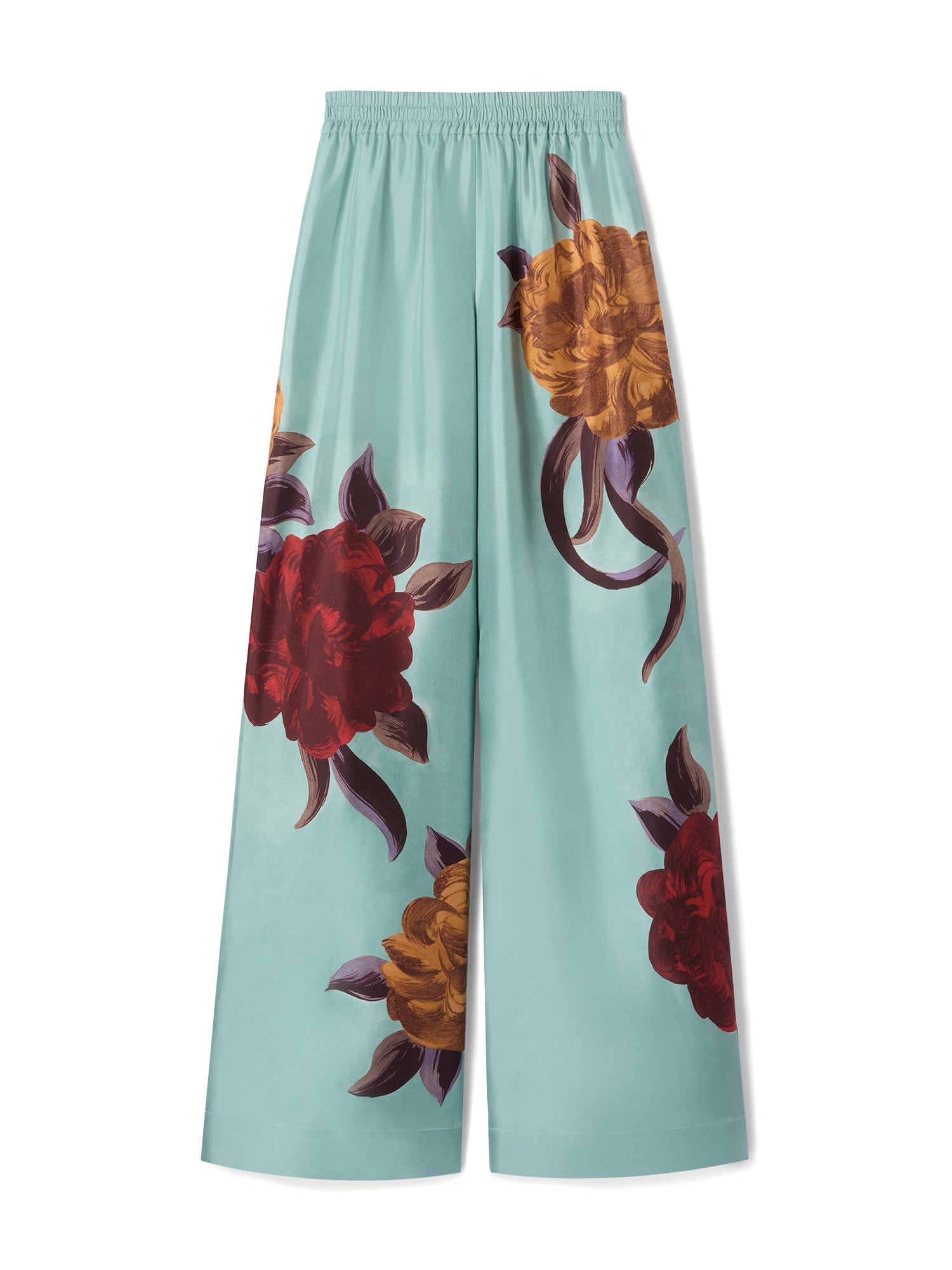 Silk Twill Palazzo Pants