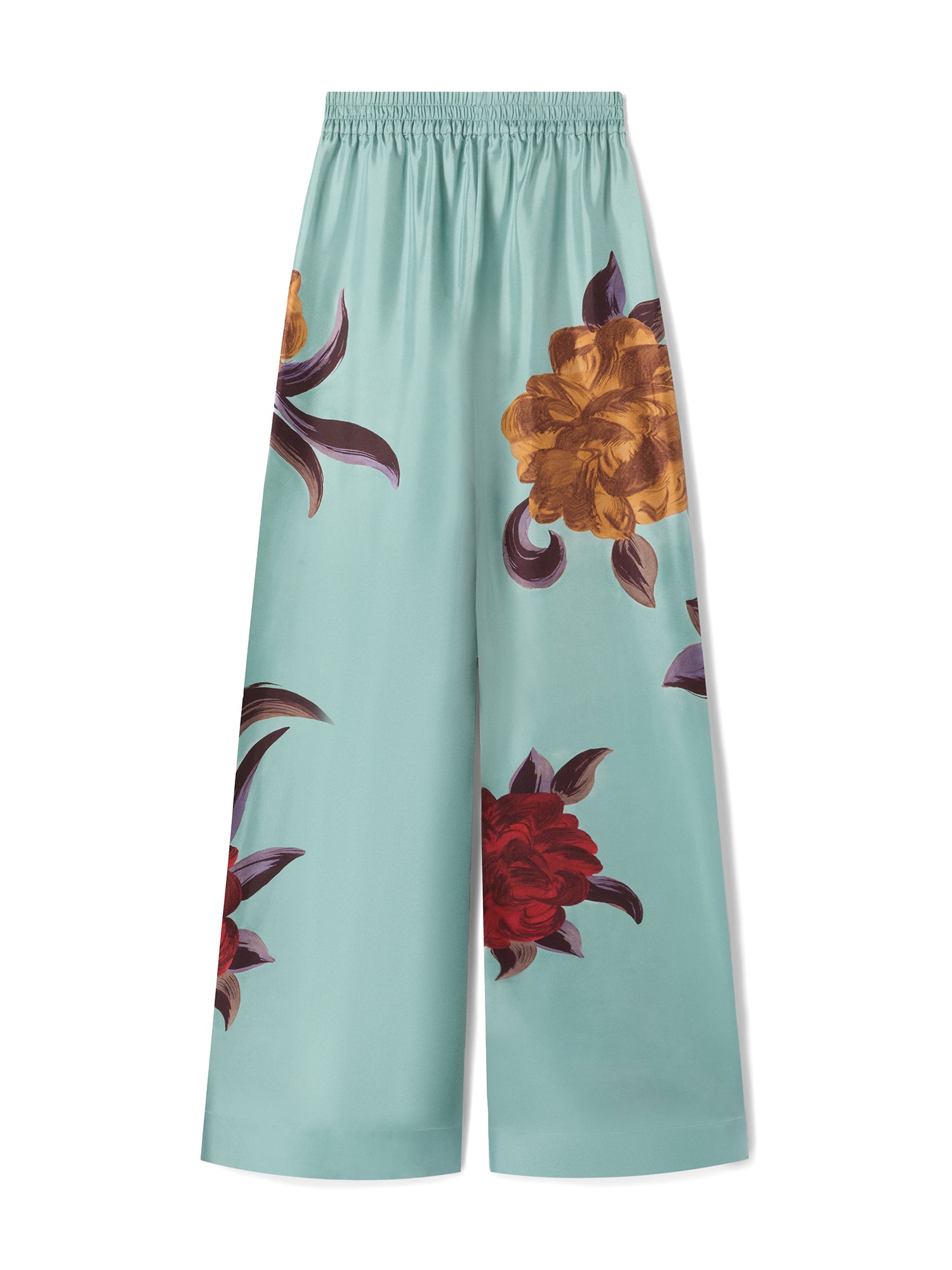 Silk Twill Palazzo Pants