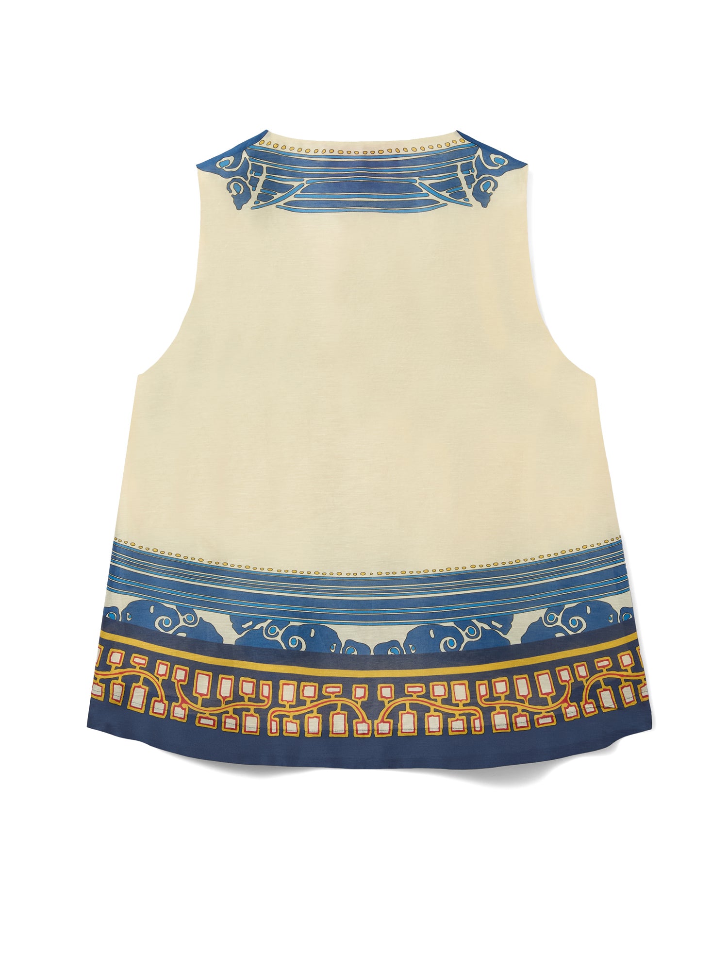 Linen Silk Organza V-Neck Scala Top