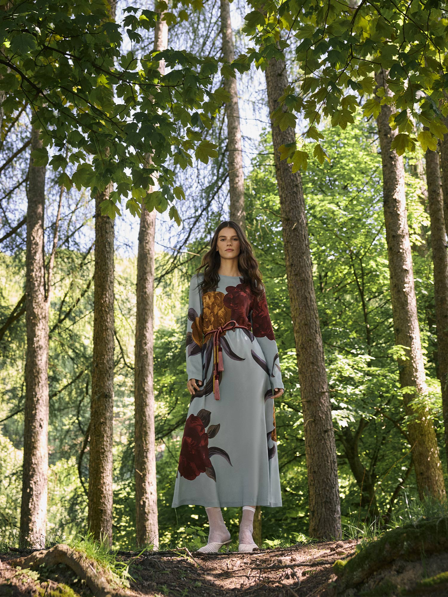 Sablé Long Sleeve Swing Dress
