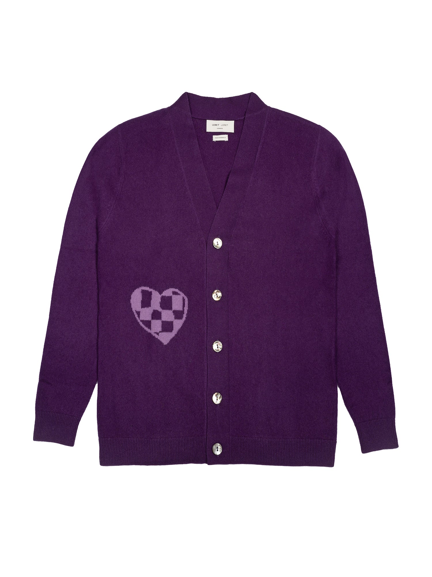 No. 57 Heart Cashmere Cardigan