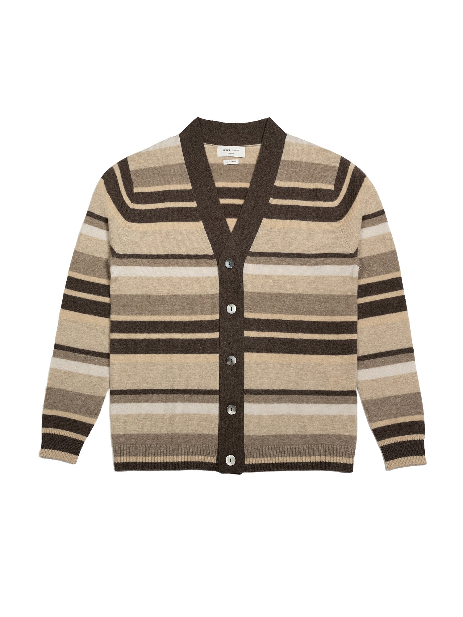No. 79 Striped Cashmere Cardigan