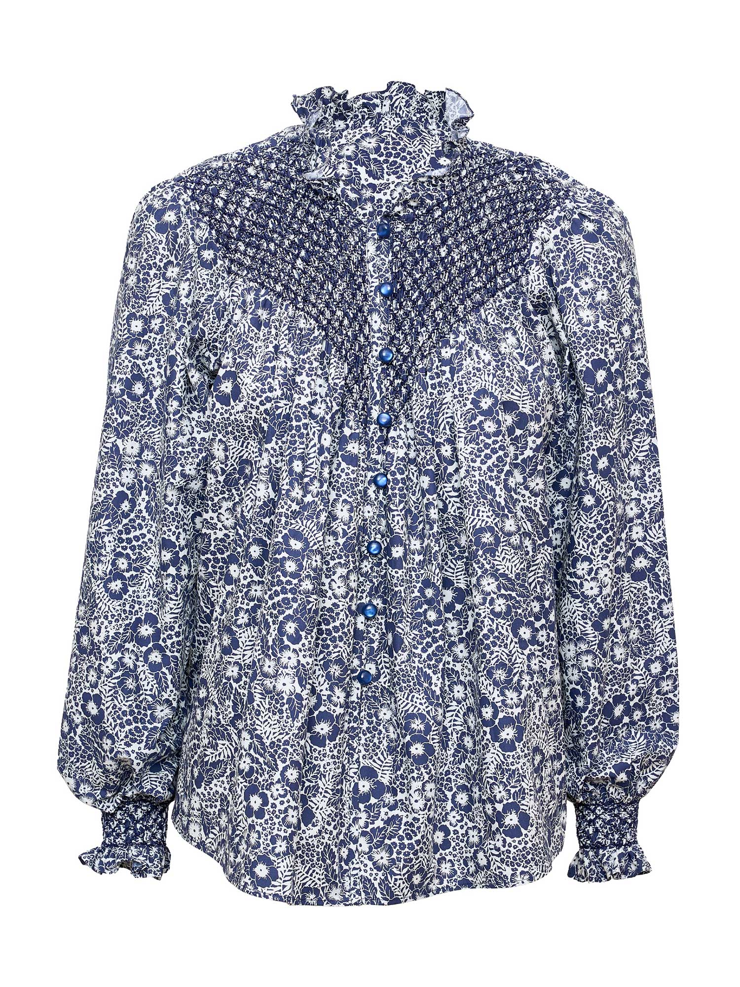 Milvia Smocked Cotton Blouse