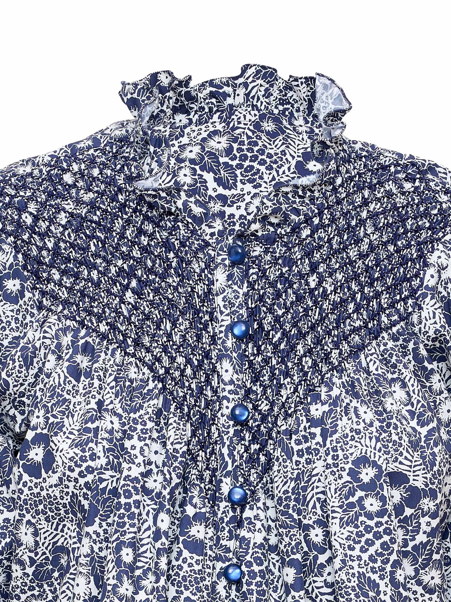 Milvia Smocked Cotton Blouse
