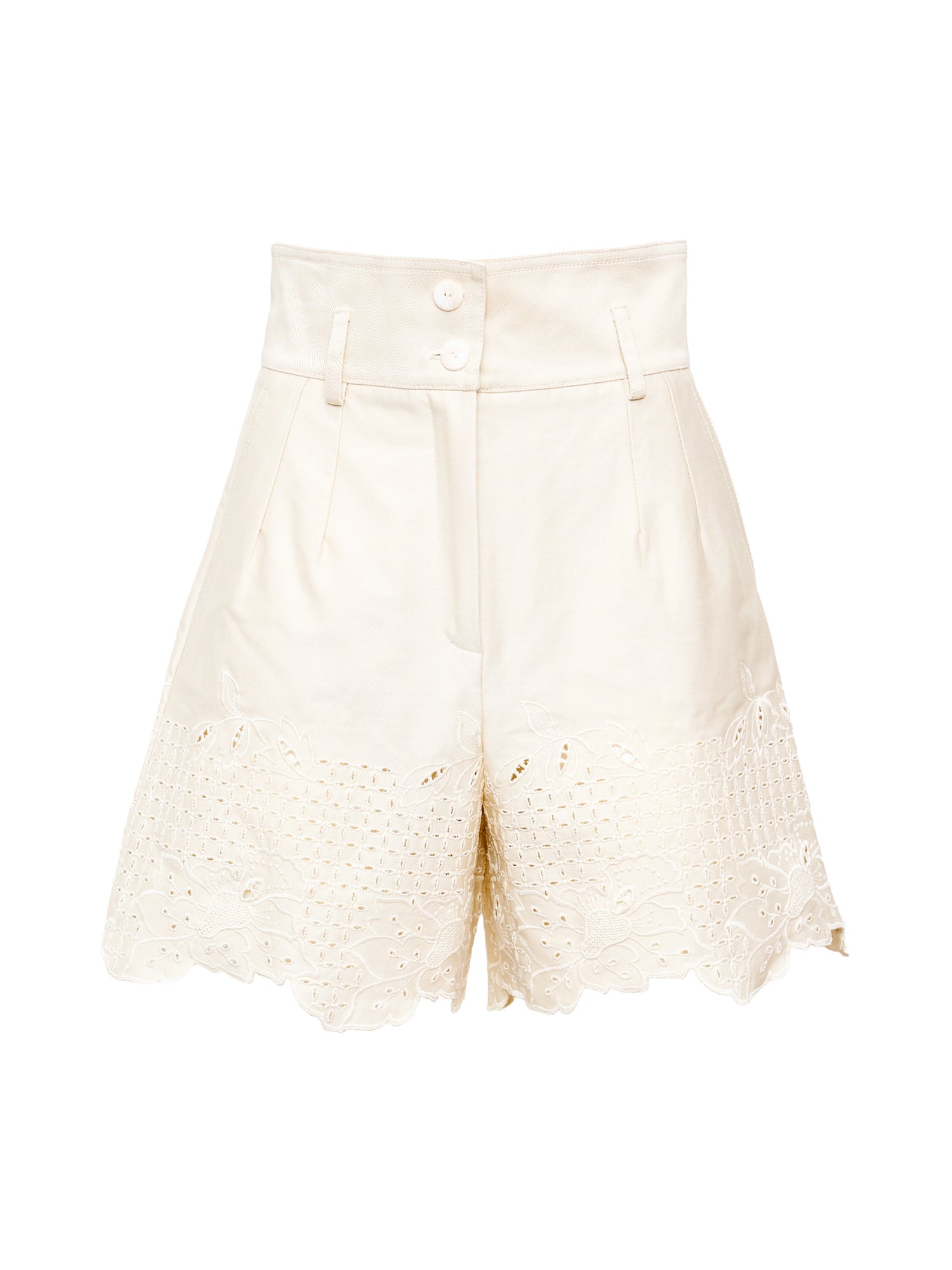 Rocchetta Cotton Eyelet Shorts