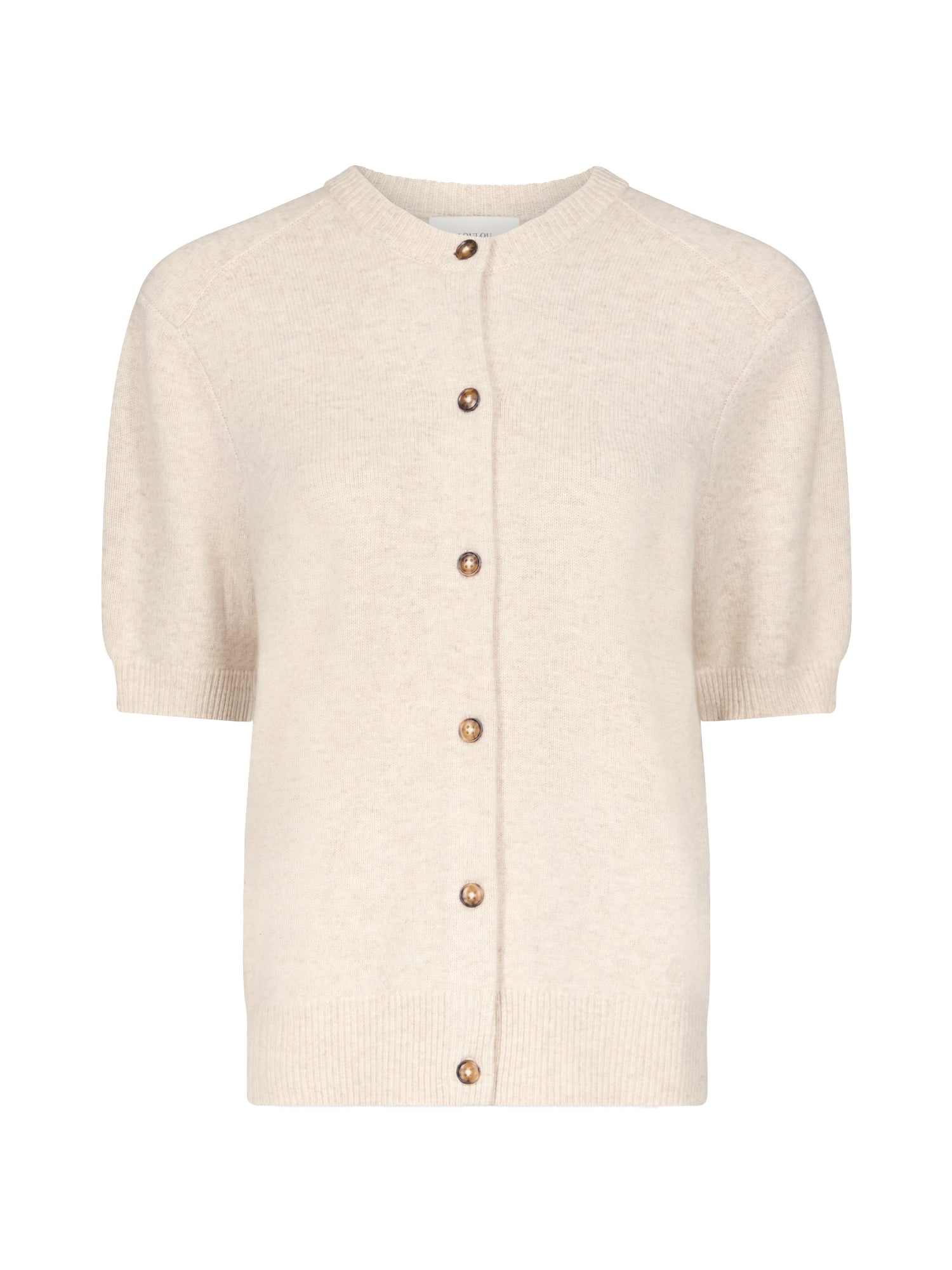 Jodi Short-Sleeve Cashmere Cardigan