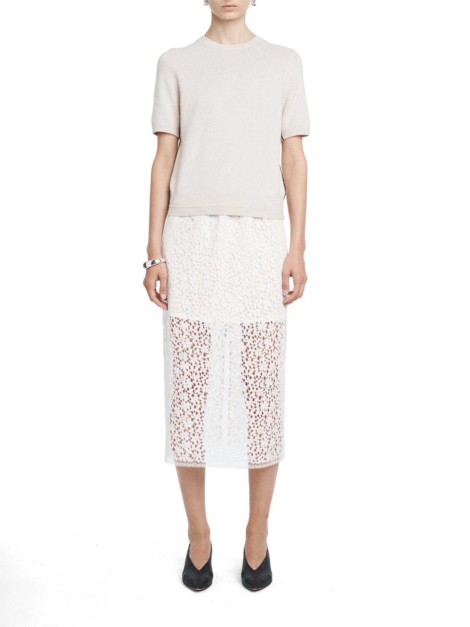 Lace Ruched Skirt