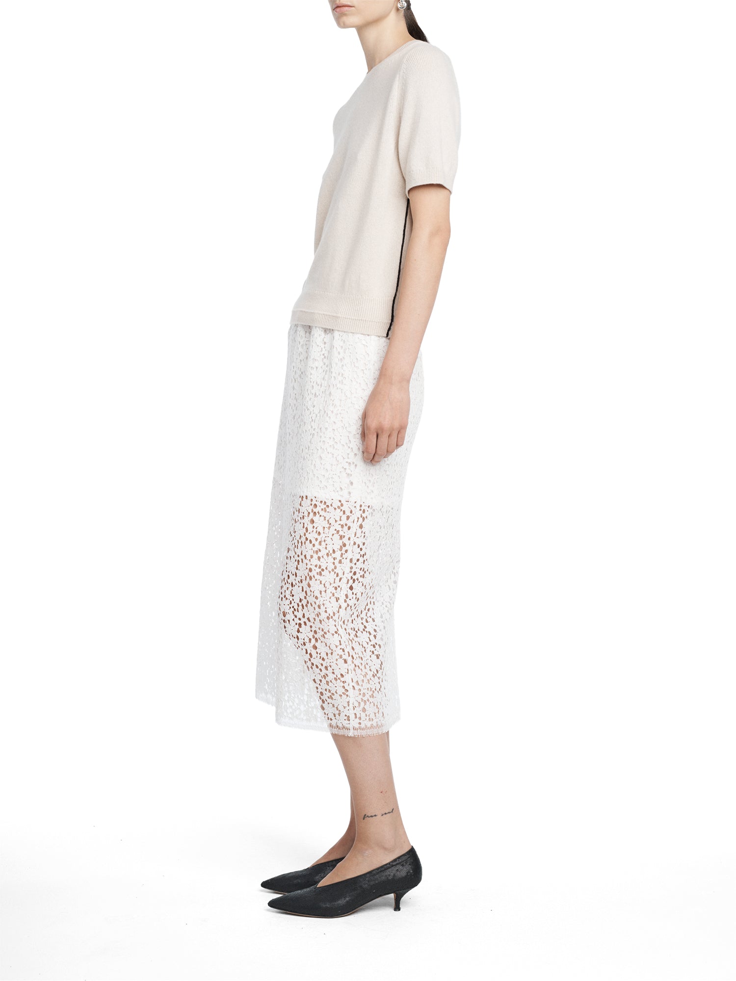 Lace Ruched Skirt