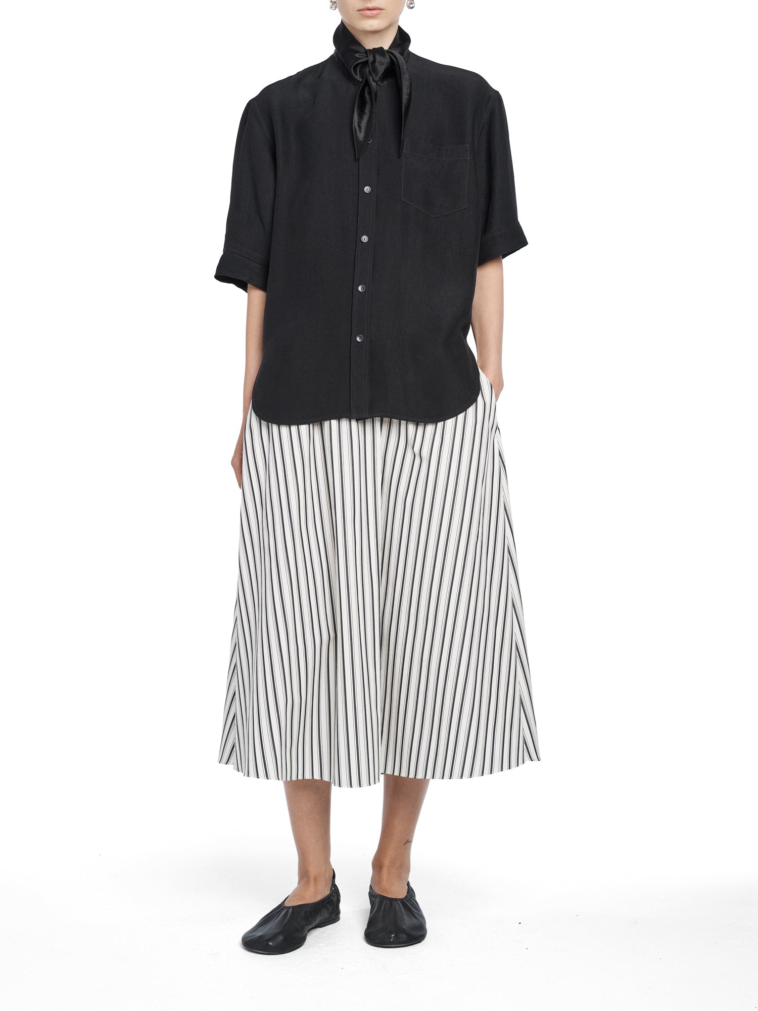 Short Sleeve Necktie Shirt