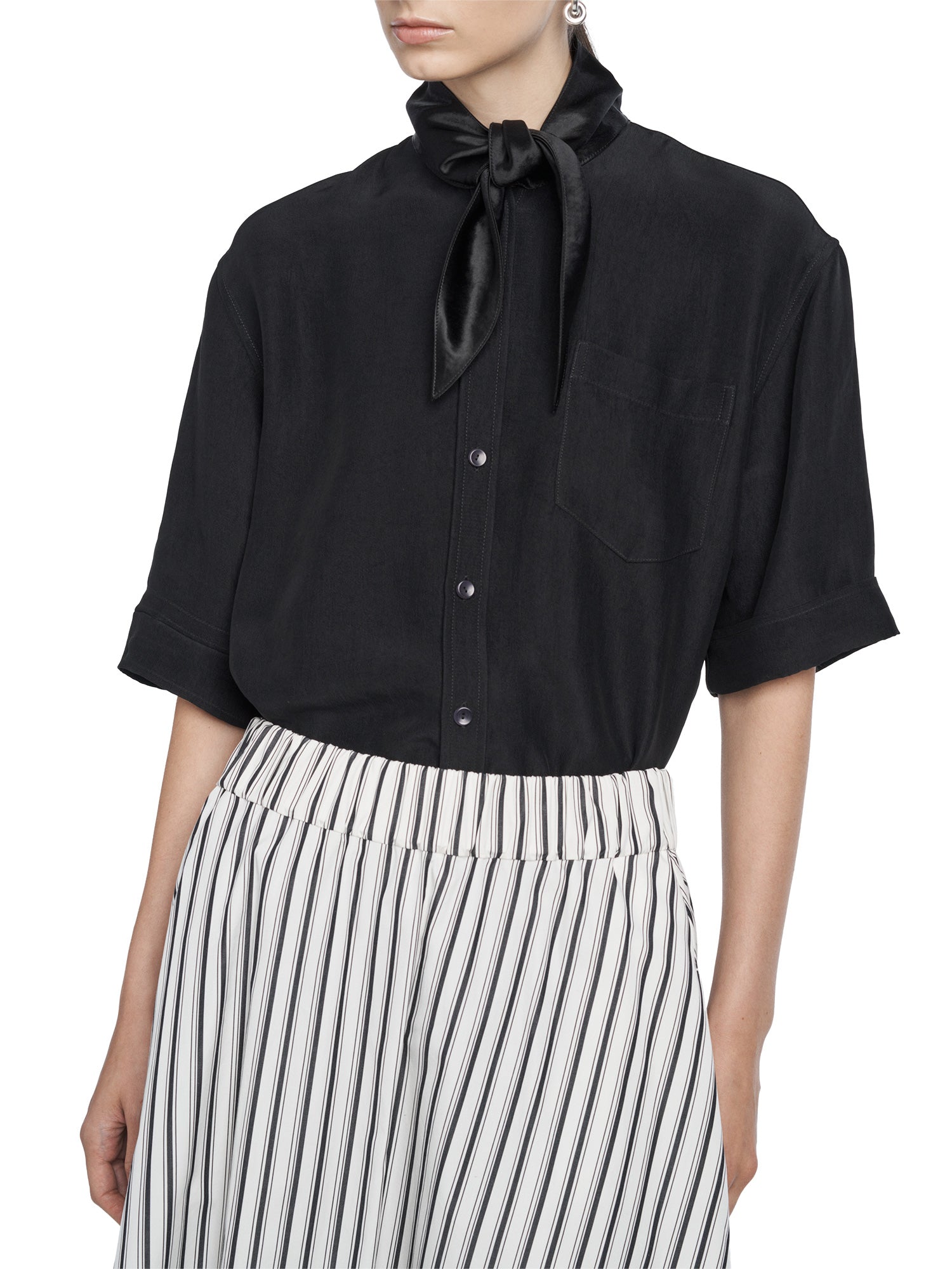 Short Sleeve Necktie Shirt