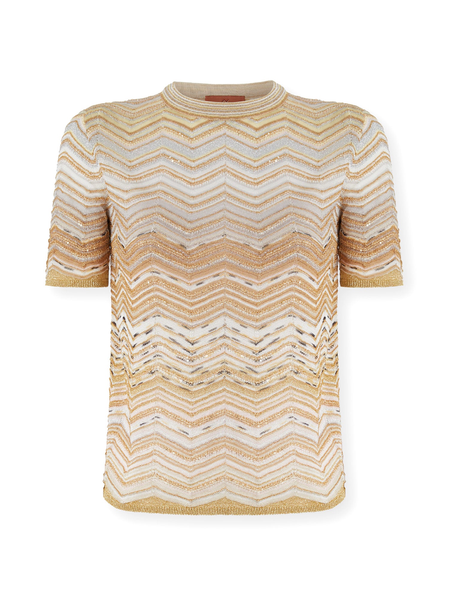 Sequin Knit Chevron T-Shirt